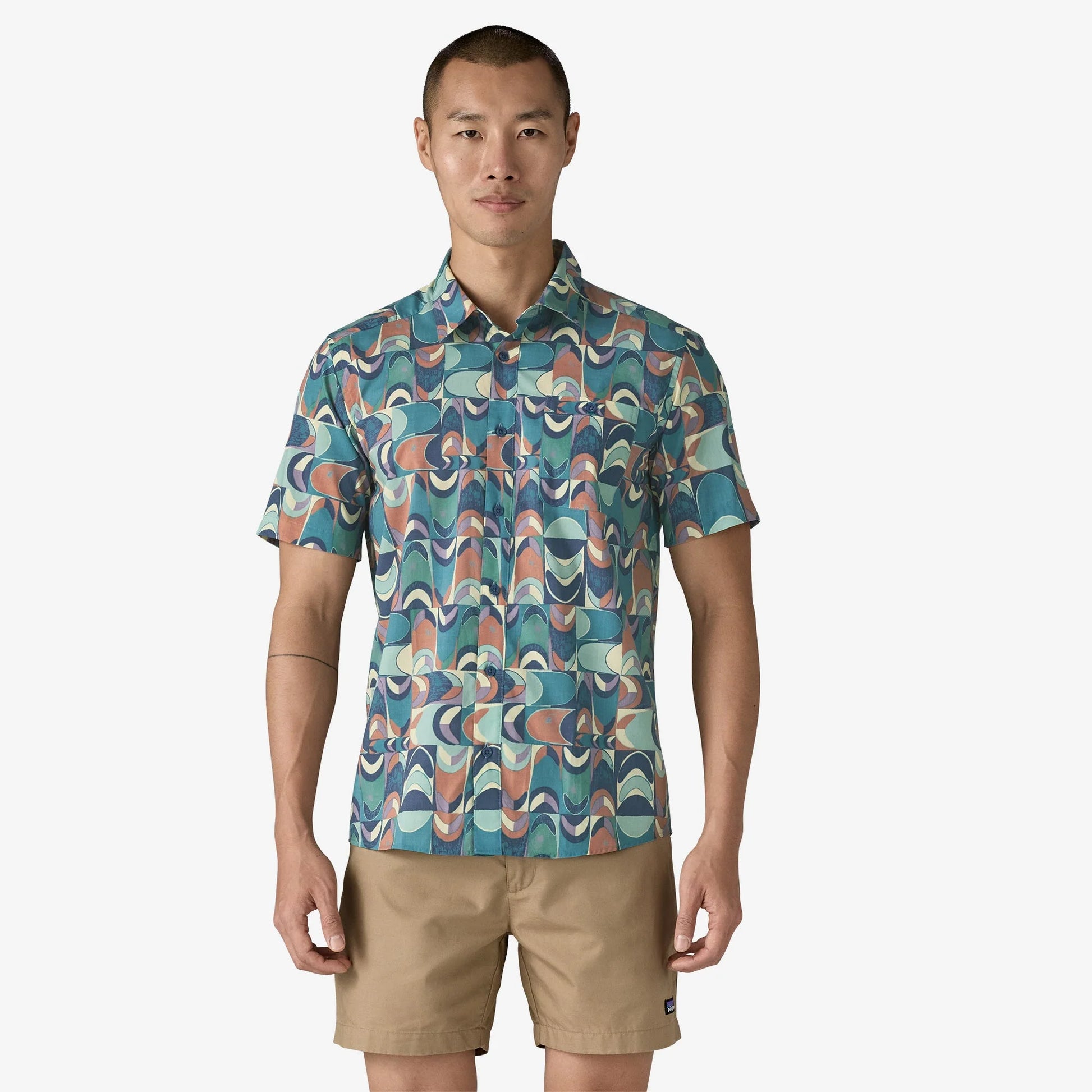 Patagonia Go To Shirt - Swallowtail Geo:Still Blue - Star Surf + Skate