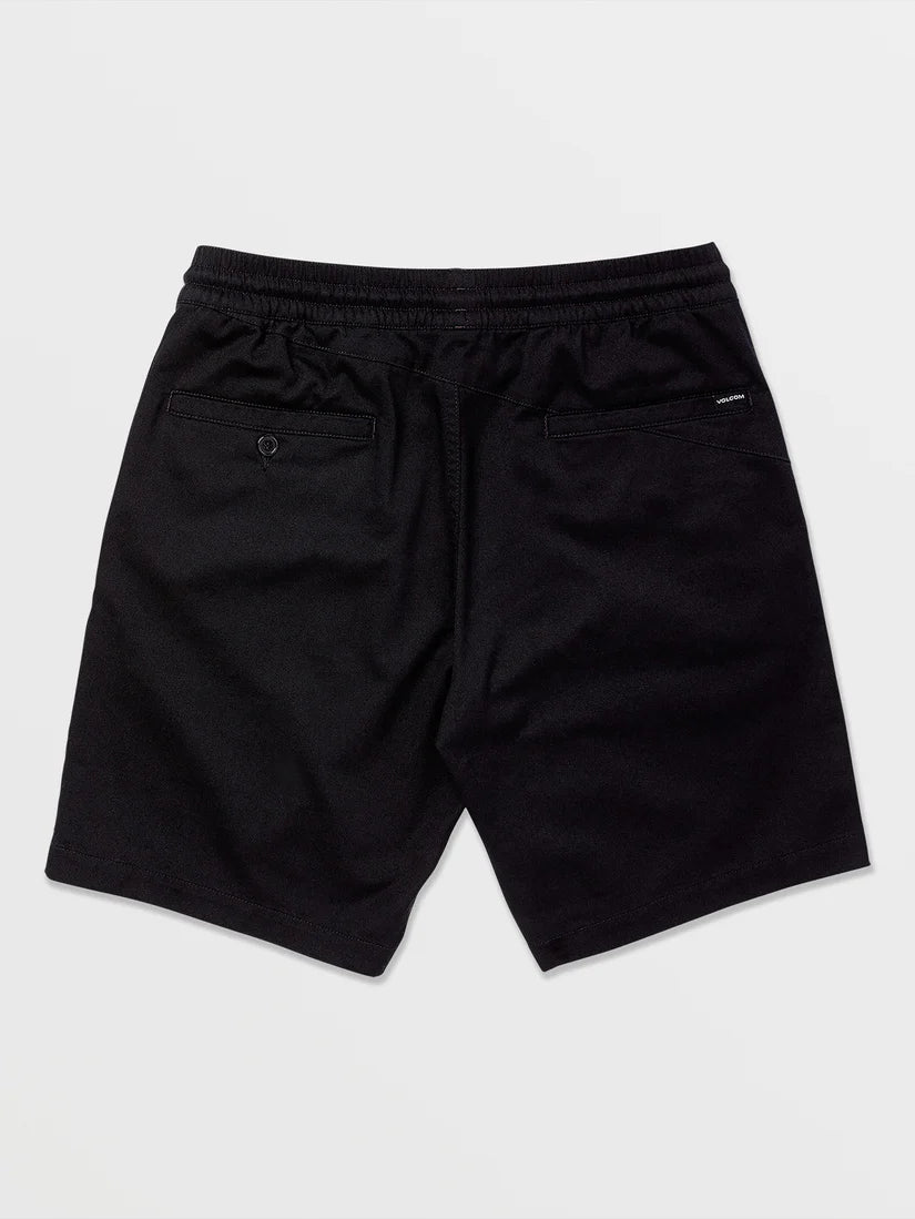 Volcom Frickin Elastic Waist Short 19" - Black - Star Surf + Skate