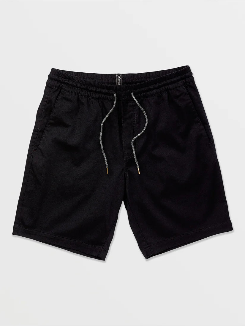 Volcom Frickin Elastic Waist Short 19" - Black - Star Surf + Skate