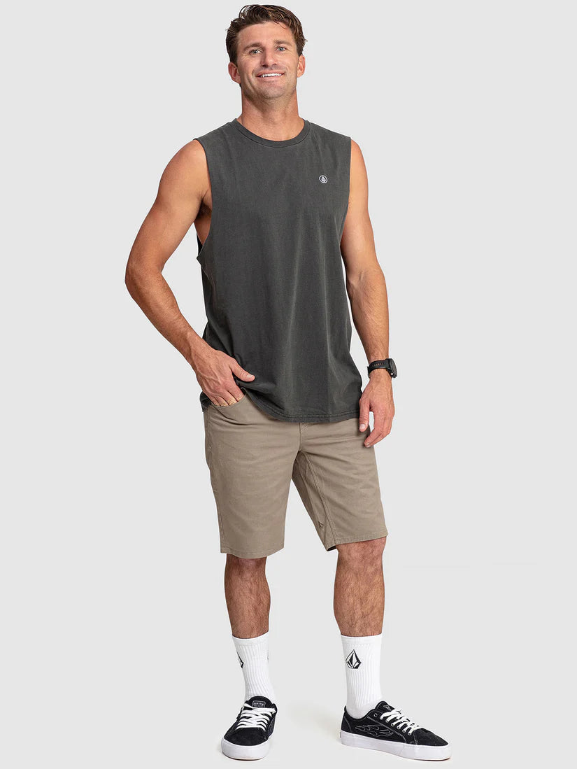 Volcom Wash Muscle Tank Tee - Black