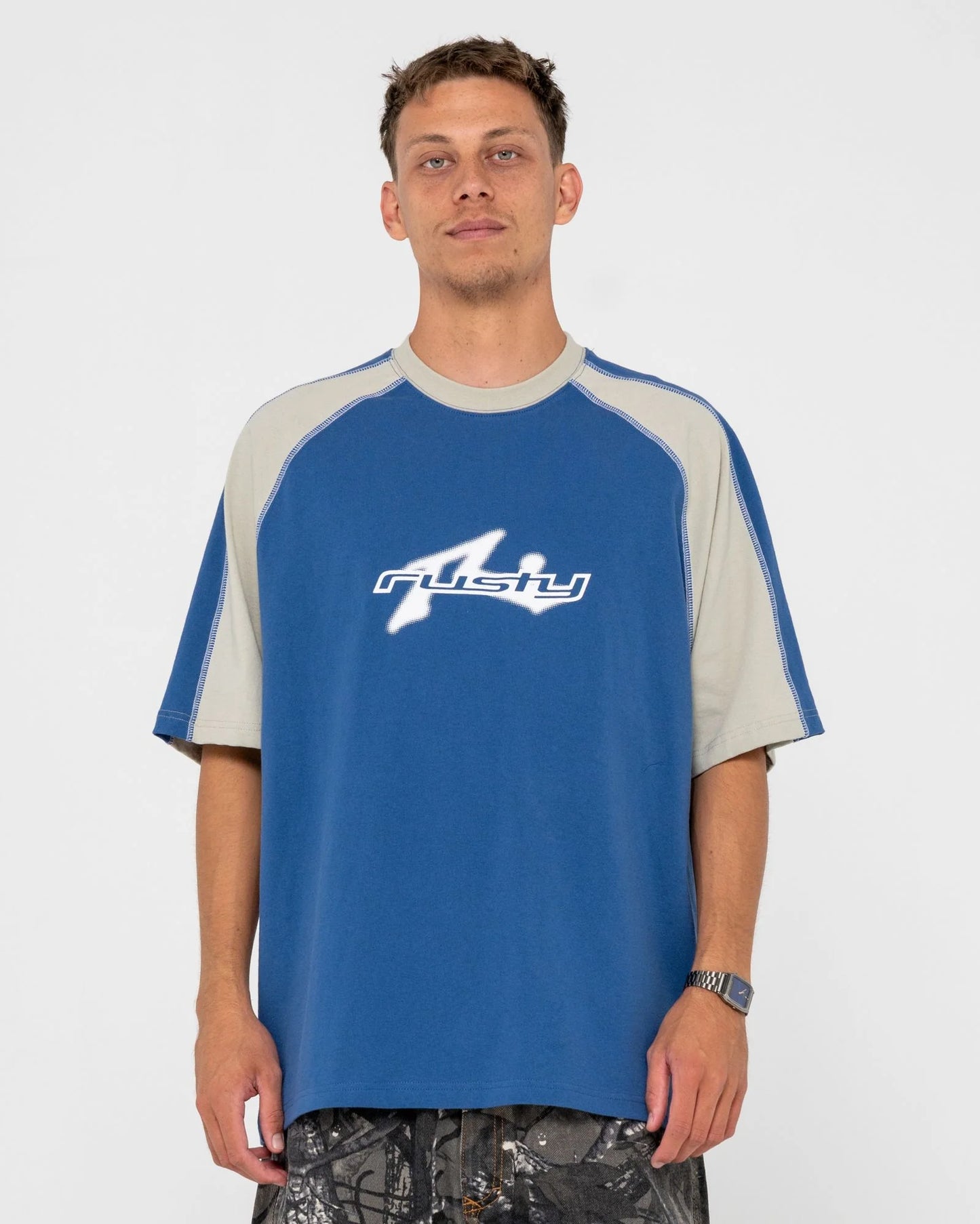 Rusty Fade SS Tee - Blue