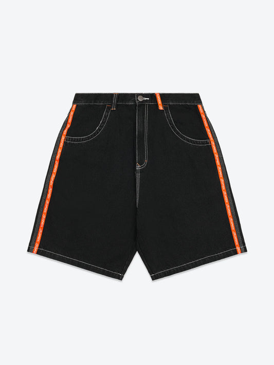 Rusty Flip Daddy Draggin Jort-Black Out - Blackout/Orange - Star Surf + Skate