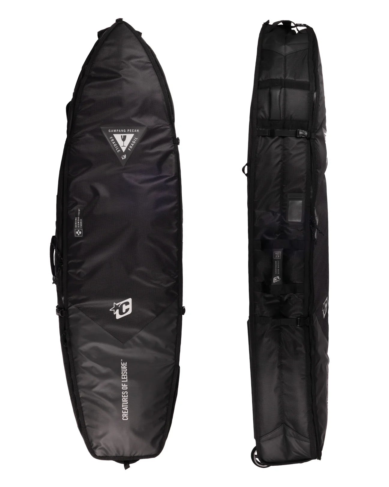 Creatures Shortboard Quad Wheely DT2.0 Cover - Black Silver - Star Surf + Skate