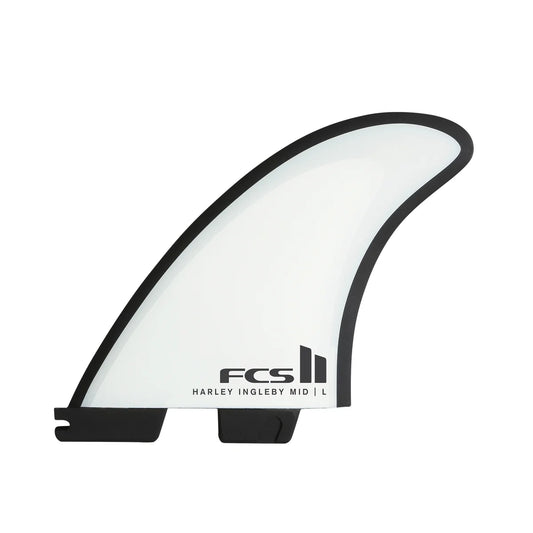 FCS II Harley Mid PC Tri Retail Fins - White - Star Surf + Skate