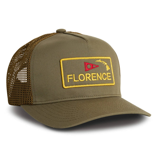 Florence Marine X Island Trucker Hat  - Burnt Olive - Star Surf + Skate