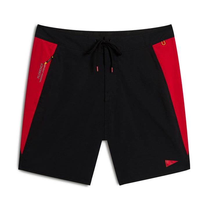 Florence Marine X Cordura Airtex Boardshort - Black Rescue Red