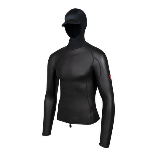 Florence Marine X Windshield LS Hooded Rashguard - Black - Star Surf + Skate