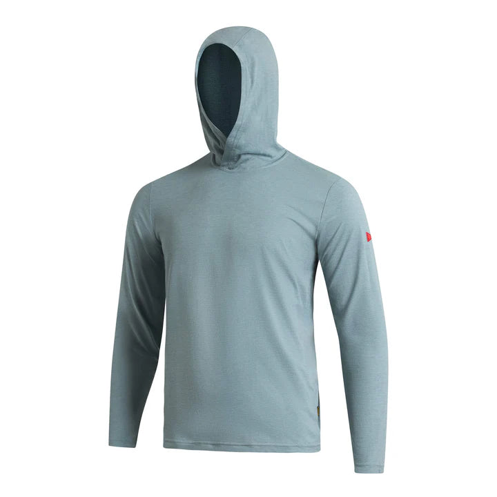 Florence Marine X Airtex LS Hooded Shirt - Heather Light Sea Blue - Star Surf + Skate