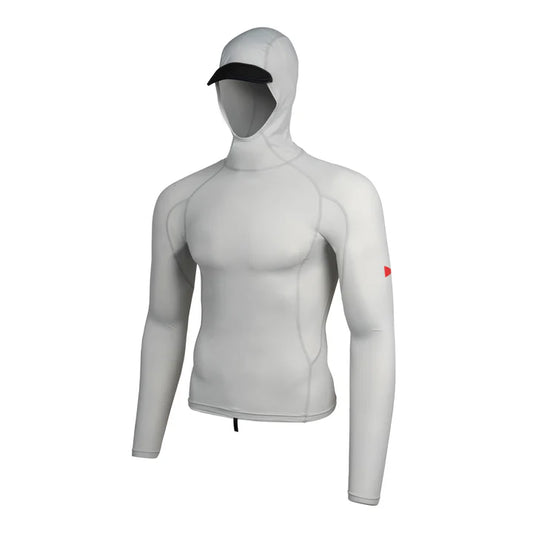Florence Marine X Standard Issue LS Hooded Rashguard - Silver - Star Surf + Skate