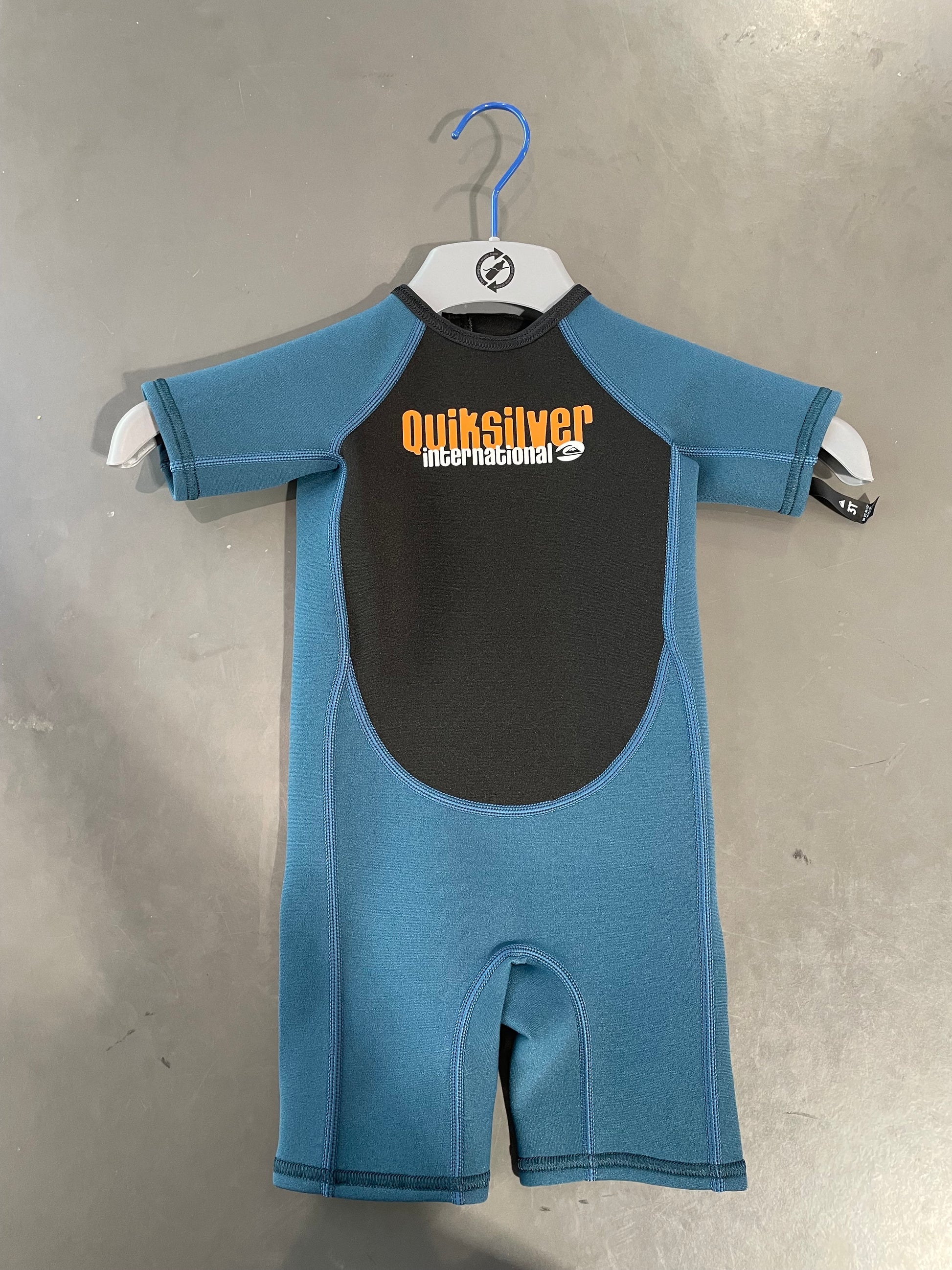 Quiksilver 1.5mm Toddler SS Springsuit BZ - Midnight Turquoise - Star Surf + Skate