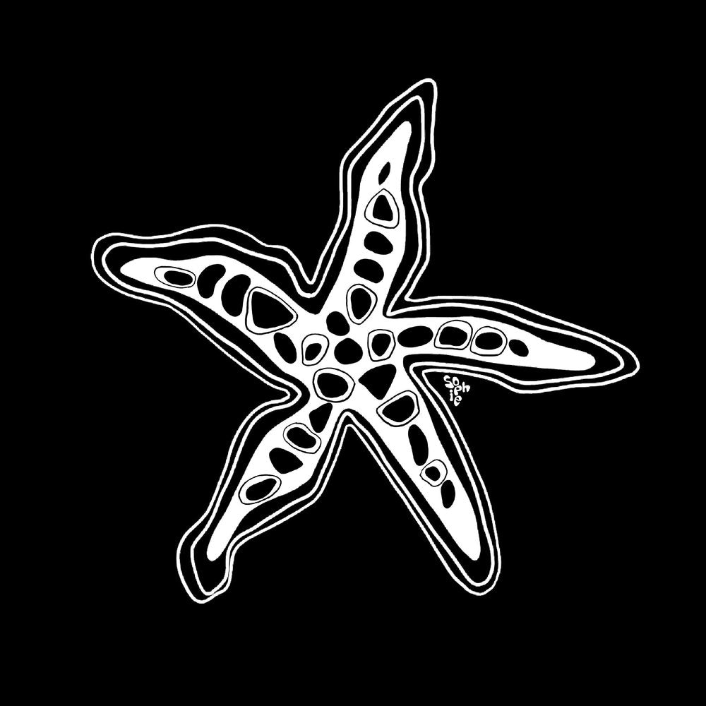 Sophie Fletcher Design Sea Star Stickers - White - Star Surf + Skate