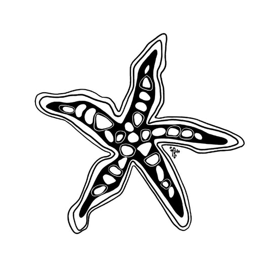Sophie Fletcher Design Sea Star Stickers - Black - Star Surf + Skate
