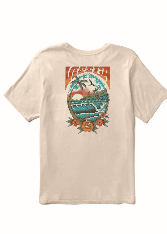 Vissla Inked Organic Blend SS Tee - Bone - Star Surf + Skate