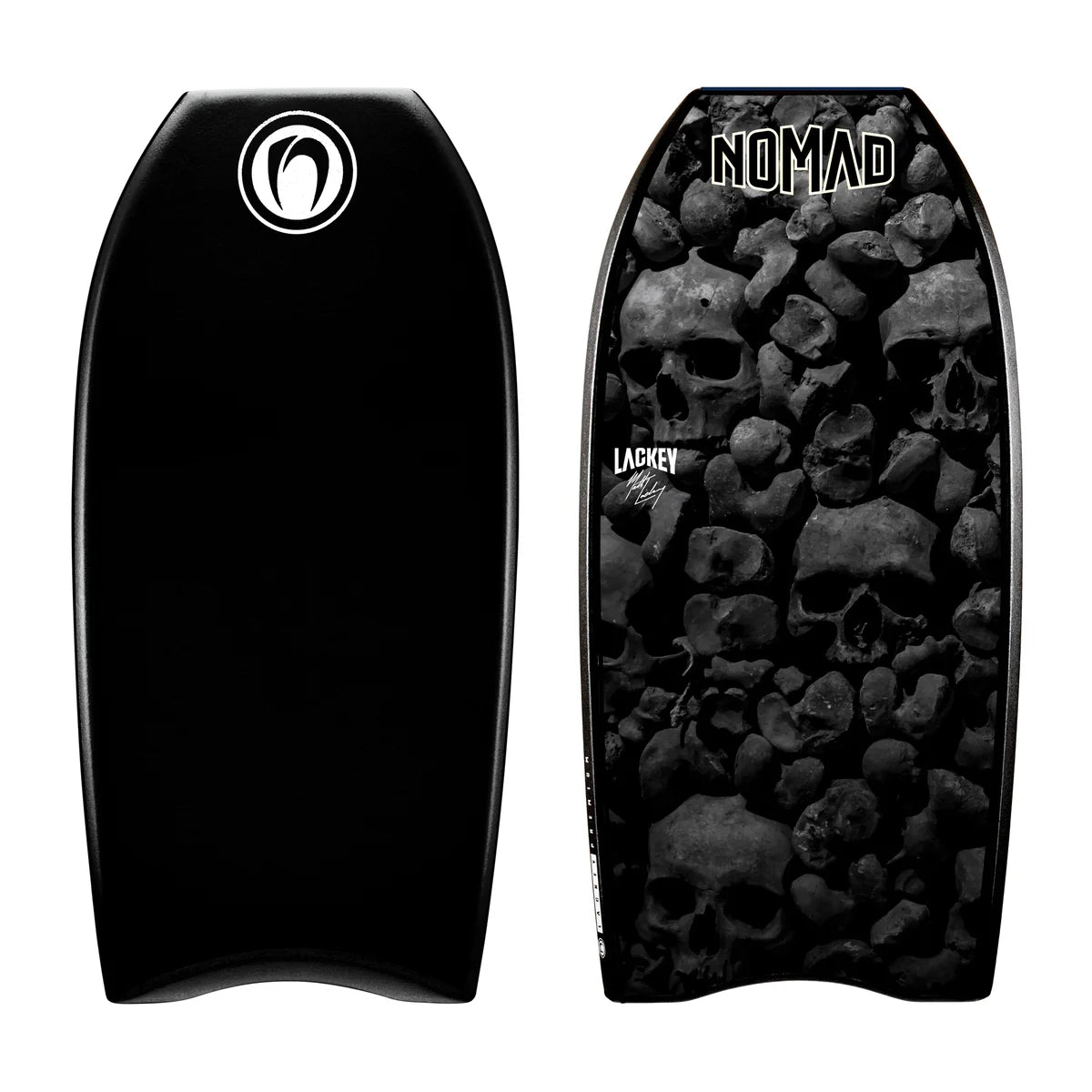 Nomad Lackey Premium PP Bodyboard - Black Deck/Black Pin/Black Rail/Horror Slick - Star Surf + Skate