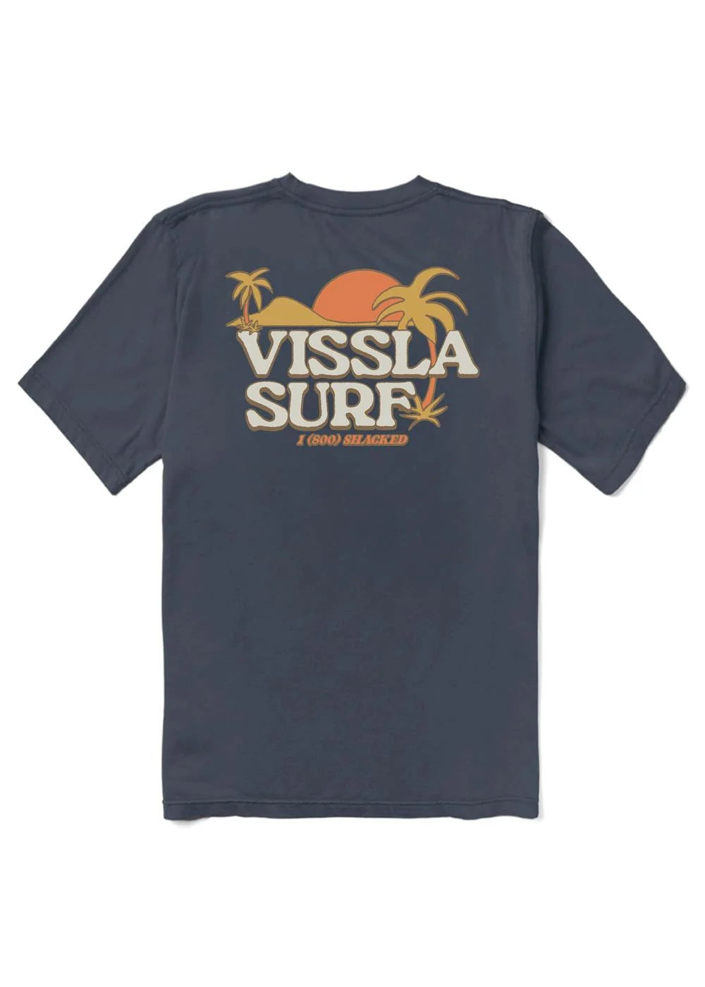 Vissla Shacked Organic Blend SS Tee - Dark Denim