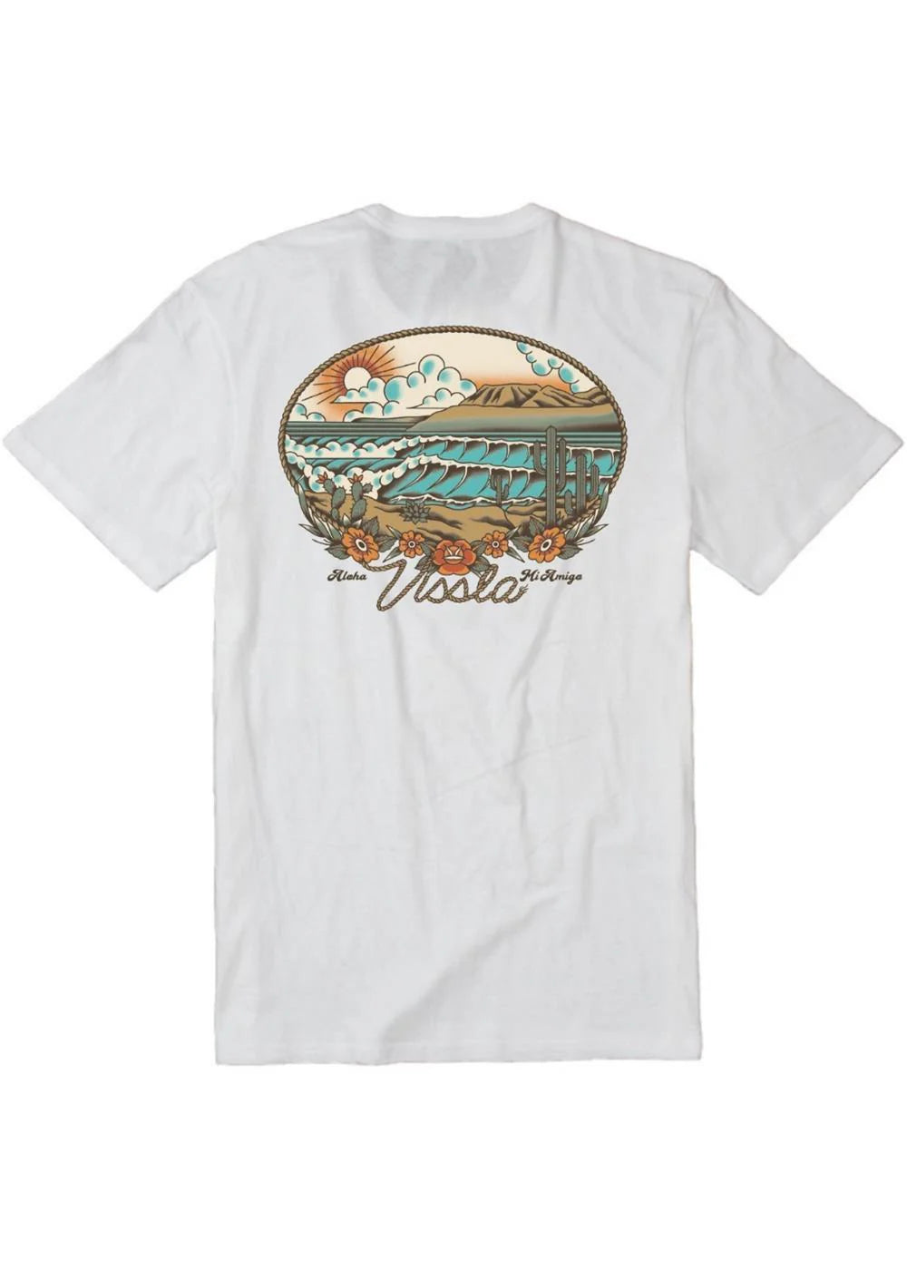 Vissla Baja West Swell SS Tee - White - Star Surf + Skate