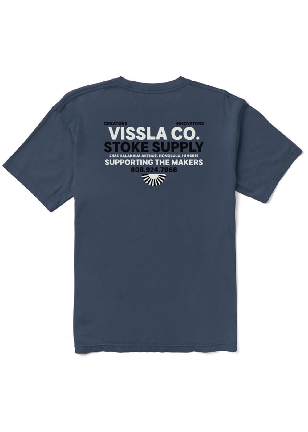 Vissla Stoke Supply Organic Blend SS Tee - Navy