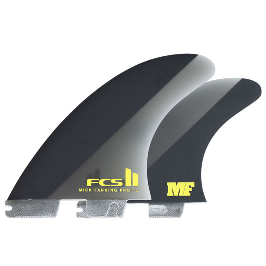 FCS II Mick Fanning PG Tri Retail Fins - Black/Acid - Star Surf + Skate