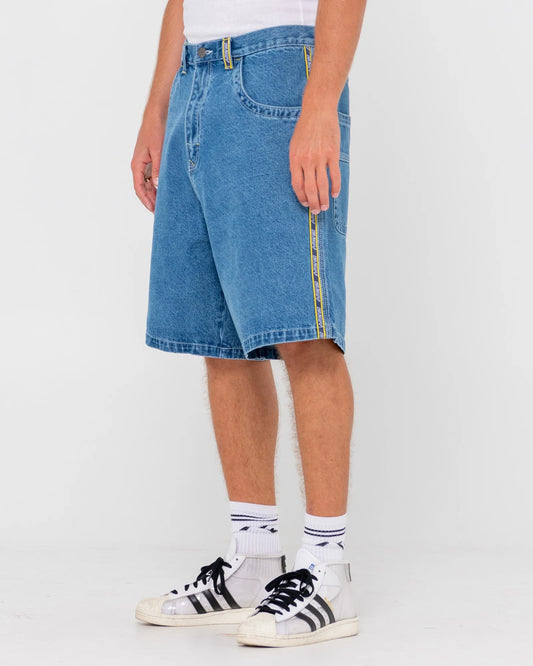 Rusty Flip Daddy 2.0 Jort - Middy Blue/Lemon - Star Surf + Skate