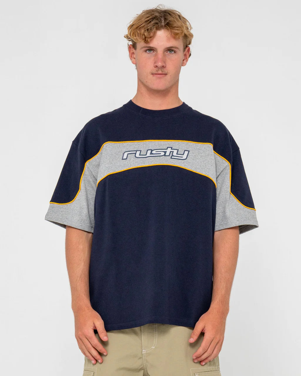 Rusty Kinetic SS Heavy Tee - Navy Blue