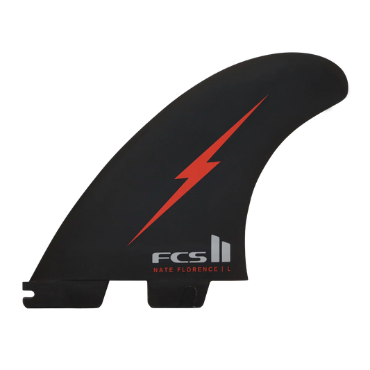 FCS II Nathan Florence PC Tri Fins - Red Bolt