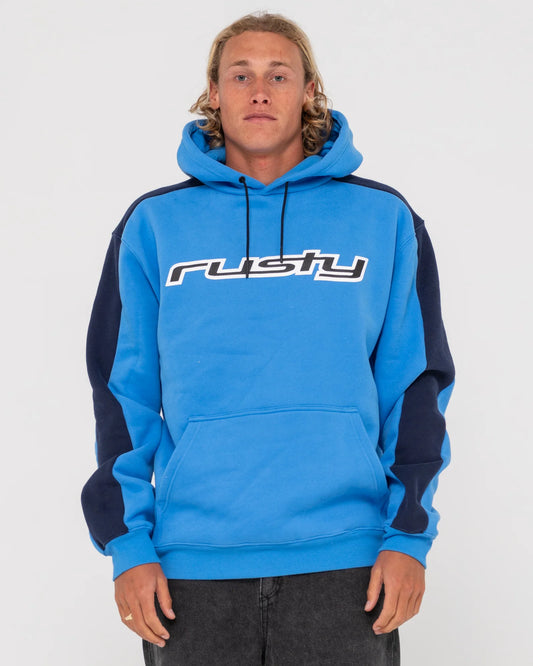 Rusty 2K Sing Hooded Super Fleece - Tranquil/Navy Blue - Star Surf + Skate