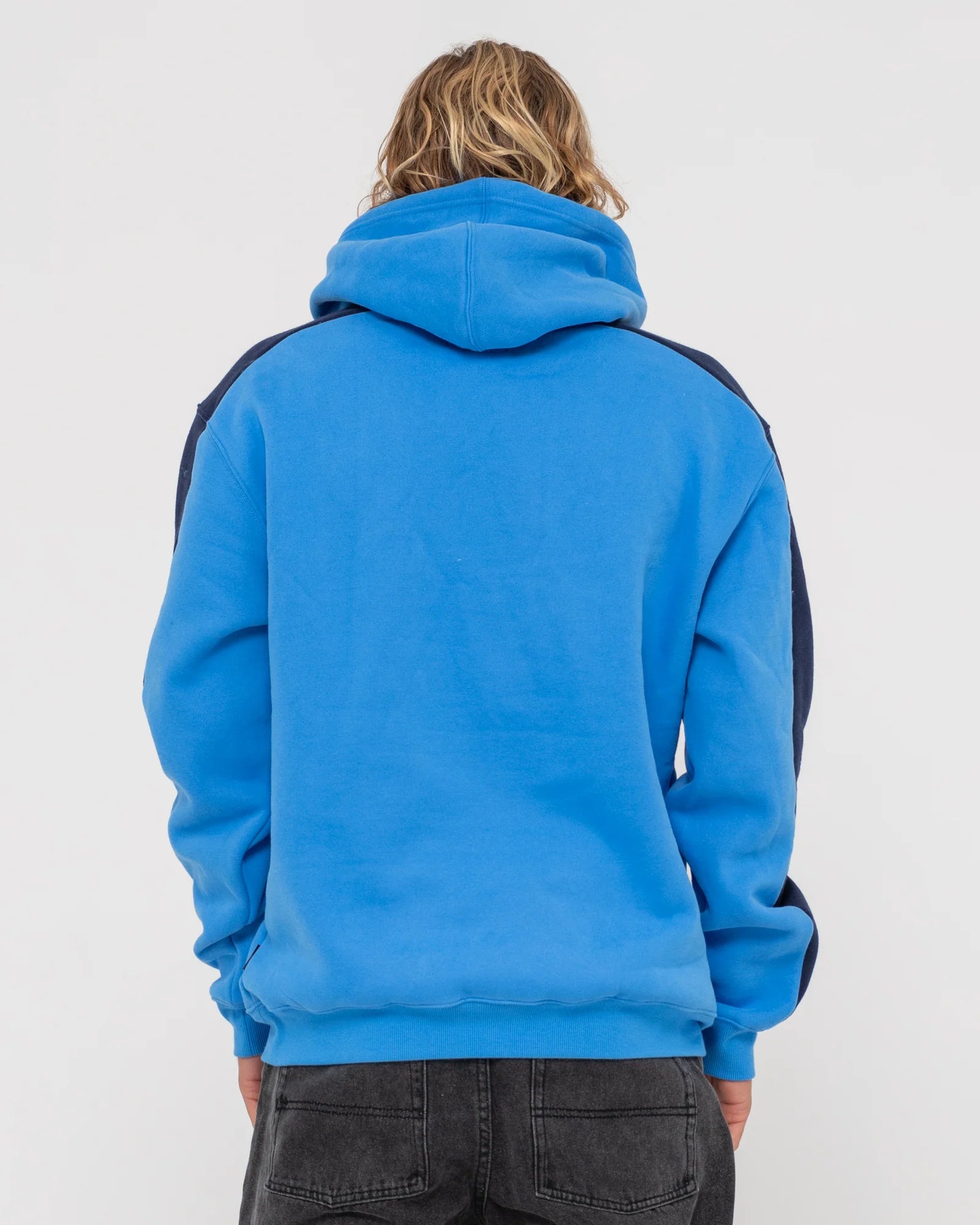 Rusty 2K Sing Hooded Super Fleece - Tranquil/Navy Blue - Star Surf + Skate