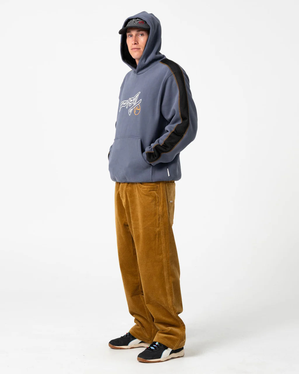 Rusty Dine n Dash Hooded Fleece - Steel