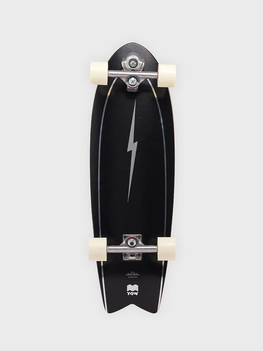 Yow Pipe 32" Power Surfing Series Yow Surfskate - Black - Star Surf + Skate