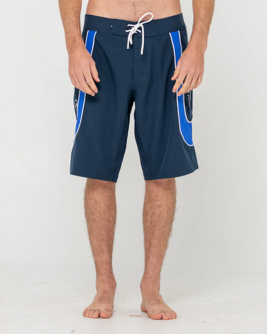 Rusty Charger Boardshort - Navy Blue/Royal Blue