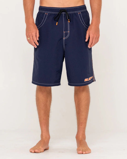 Rusty Flip Daddy 22" Elastic Waist Boardshort - Navy 1