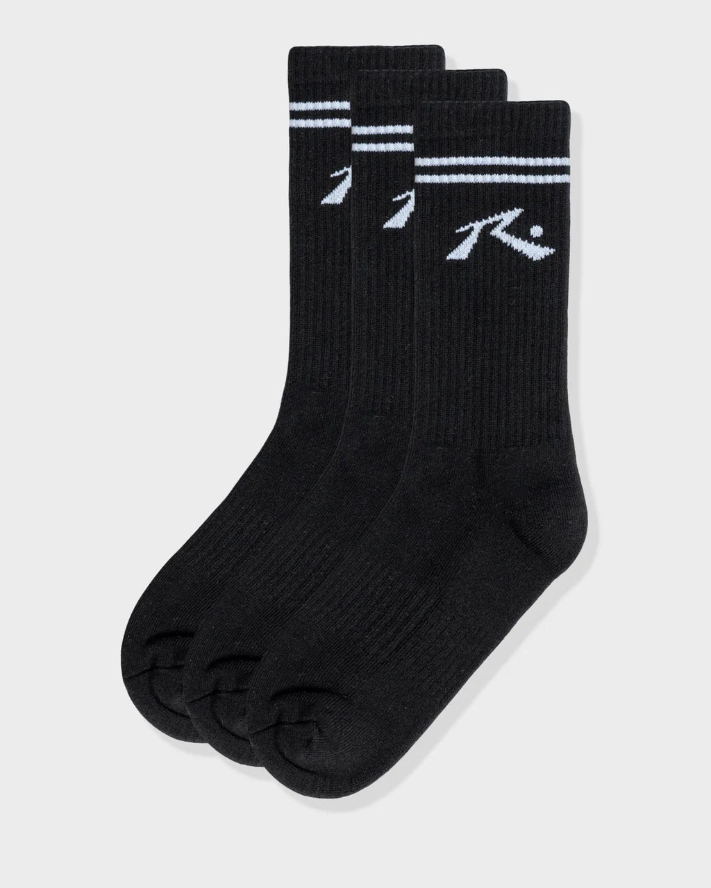 Rusty Comp Mid Calf 3-Sock Pack - Black