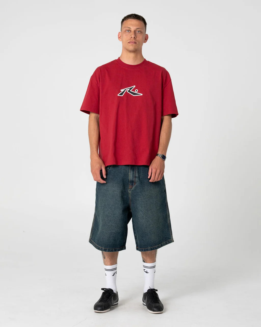 Rusty Razor SS Tee - Vintage Red