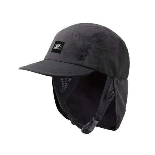 Ocean & Earth Indo 5 Panel Legionnaire Surf Cap - Black - Star Surf + Skate