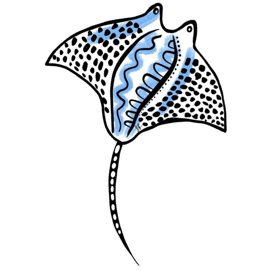 Sophie Fletcher Design Manta Ray Stickers - Black - Star Surf + Skate