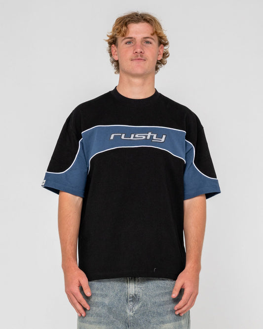Rusty Kinetic SS Heavy Tee - Black - Star Surf + Skate