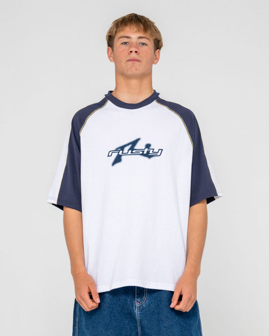 Rusty Fade SS Tee - White - Star Surf + Skate