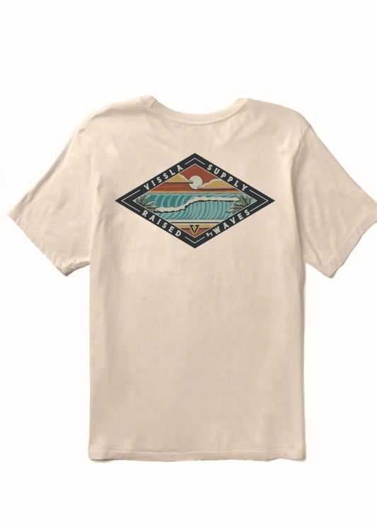 Vissla Wave Chasers Organic Blend SS Tee - Bone - Star Surf + Skate