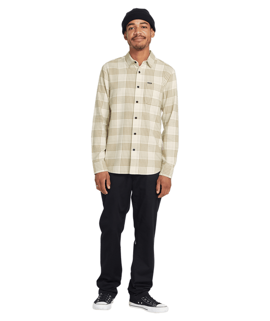 Volcom Caden Plaid LS Tee - Dirty White - Star Surf + Skate