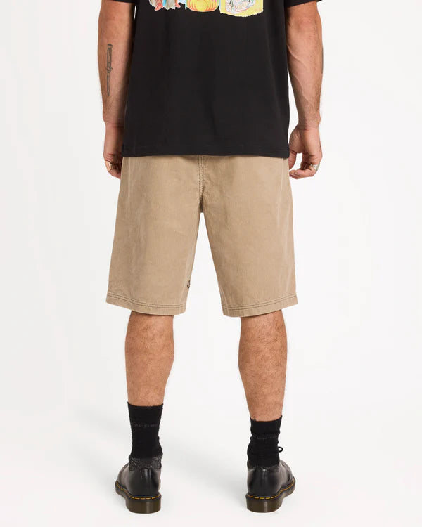 Volcom Freazy Loose Elastic Waist Short 22 - Light Khaki - Star Surf + Skate
