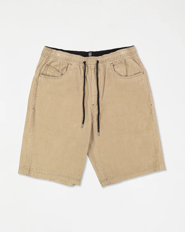 Volcom Freazy Loose Elastic Waist Short 22 - Light Khaki - Star Surf + Skate