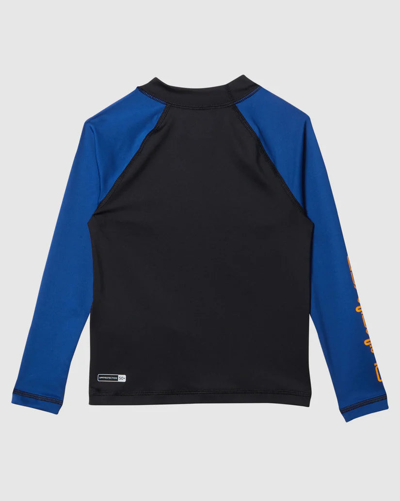 Quiksilver Everyday UPF50 LS Boy - Monaco Blue - Star Surf + Skate