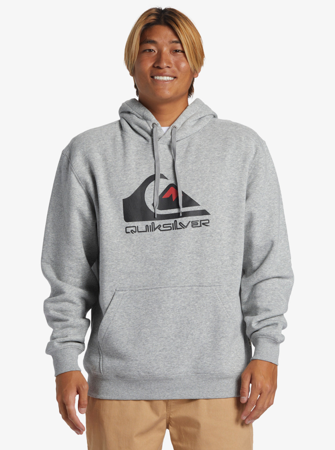 Quiksilver Big Logo Hoodie - Athletic Heather - Star Surf + Skate