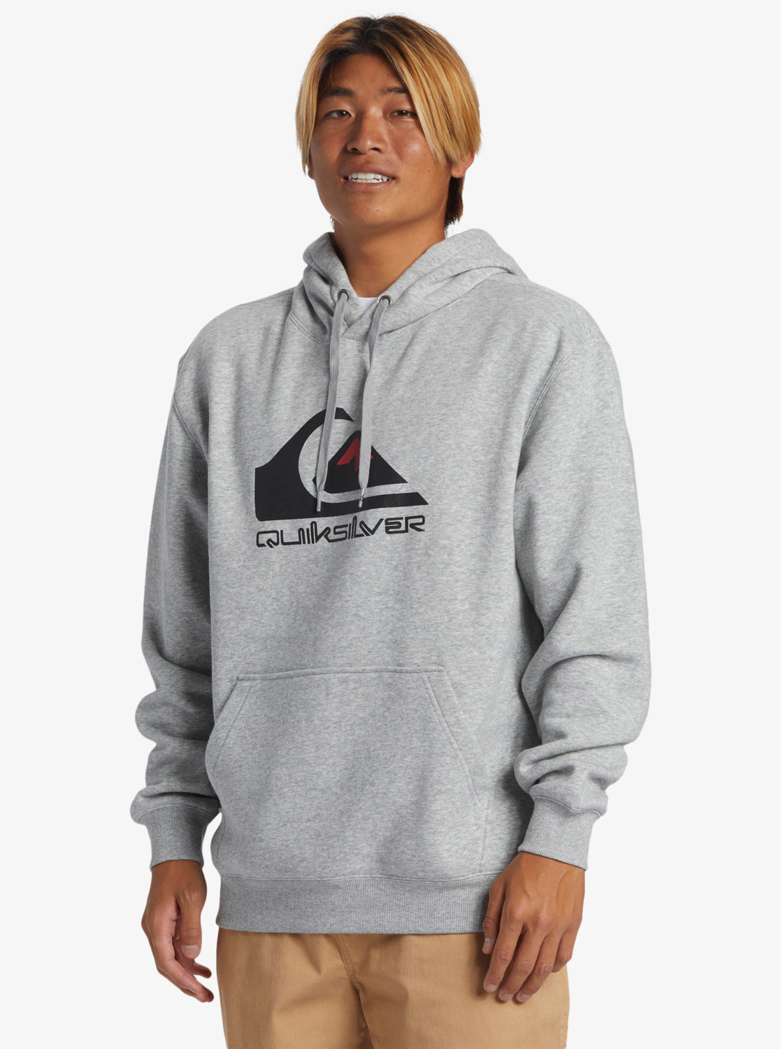 Quiksilver Big Logo Hoodie - Athletic Heather - Star Surf + Skate