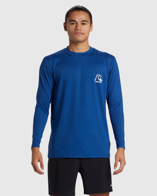 Quiksilver DNA Bubble Logo Surf Tee LS - Monaco Blue - Star Surf + Skate