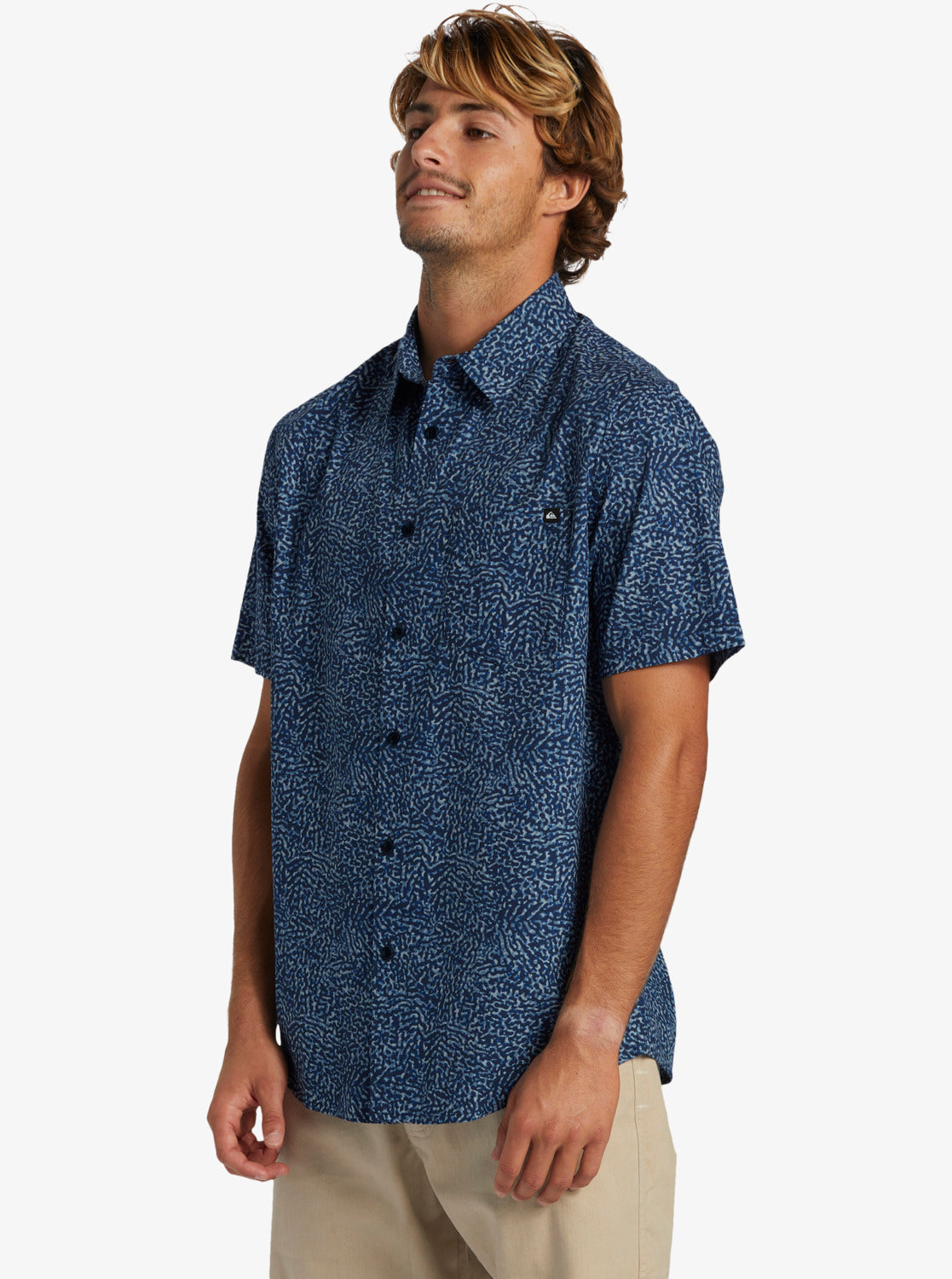 Quiksilver Apero Organic Classic SS Shirt - Dark Navy AOP Better - Star Surf + Skate
