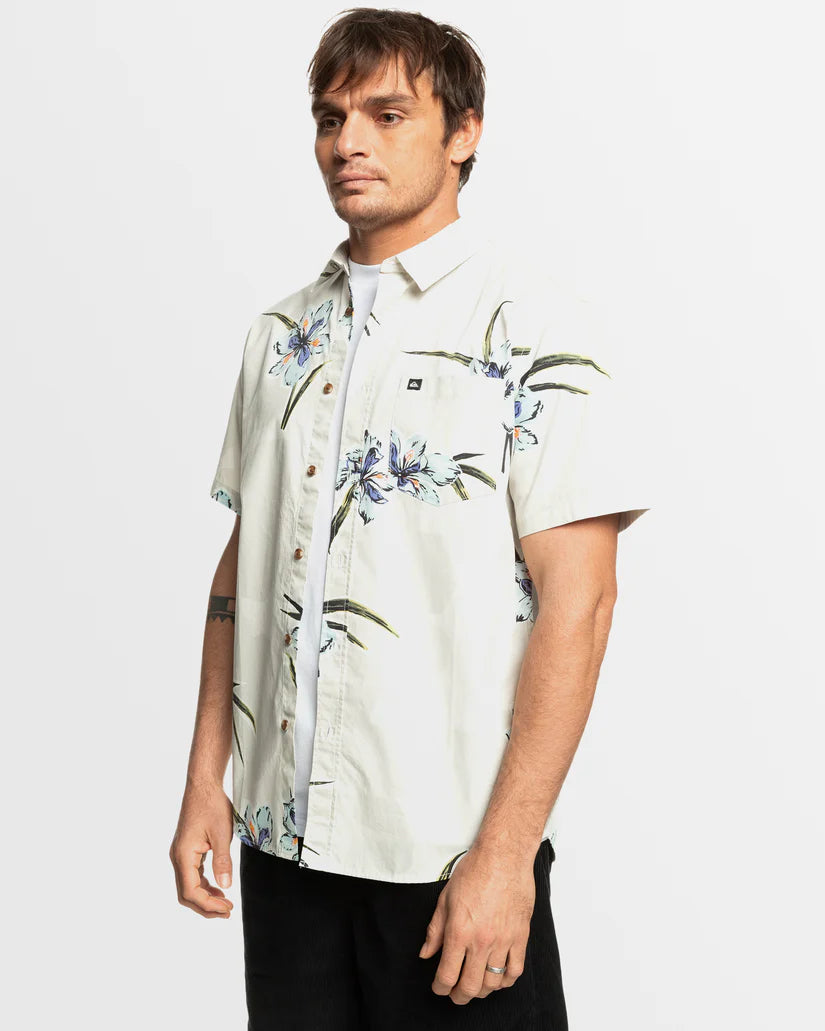 Quiksilver Apero Organic Classic SS Shirt - Silver Birch Apero Organic SS - Star Surf + Skate