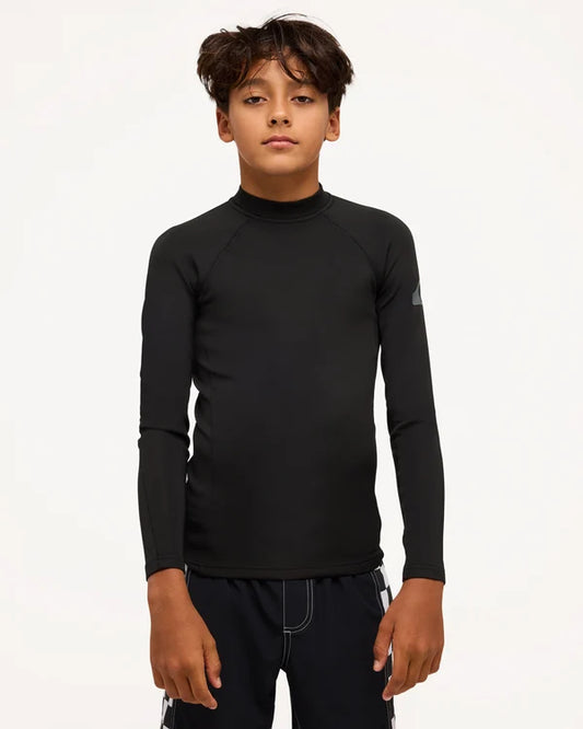 Quiksilver Everyday Heater LS Youth ID Rashie - Black