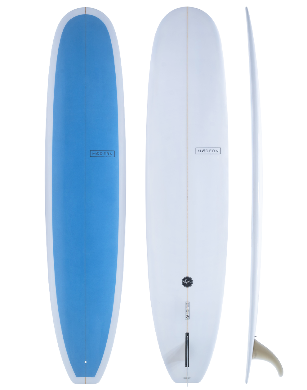 Modern Retro Longboard - Sea Note Blue