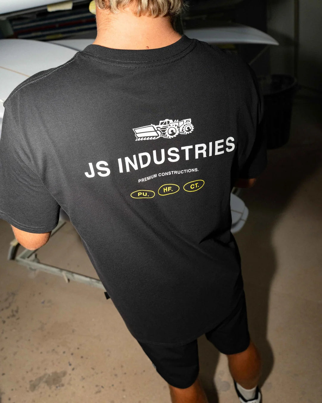 JS Construction SS Tee - Washed Black
